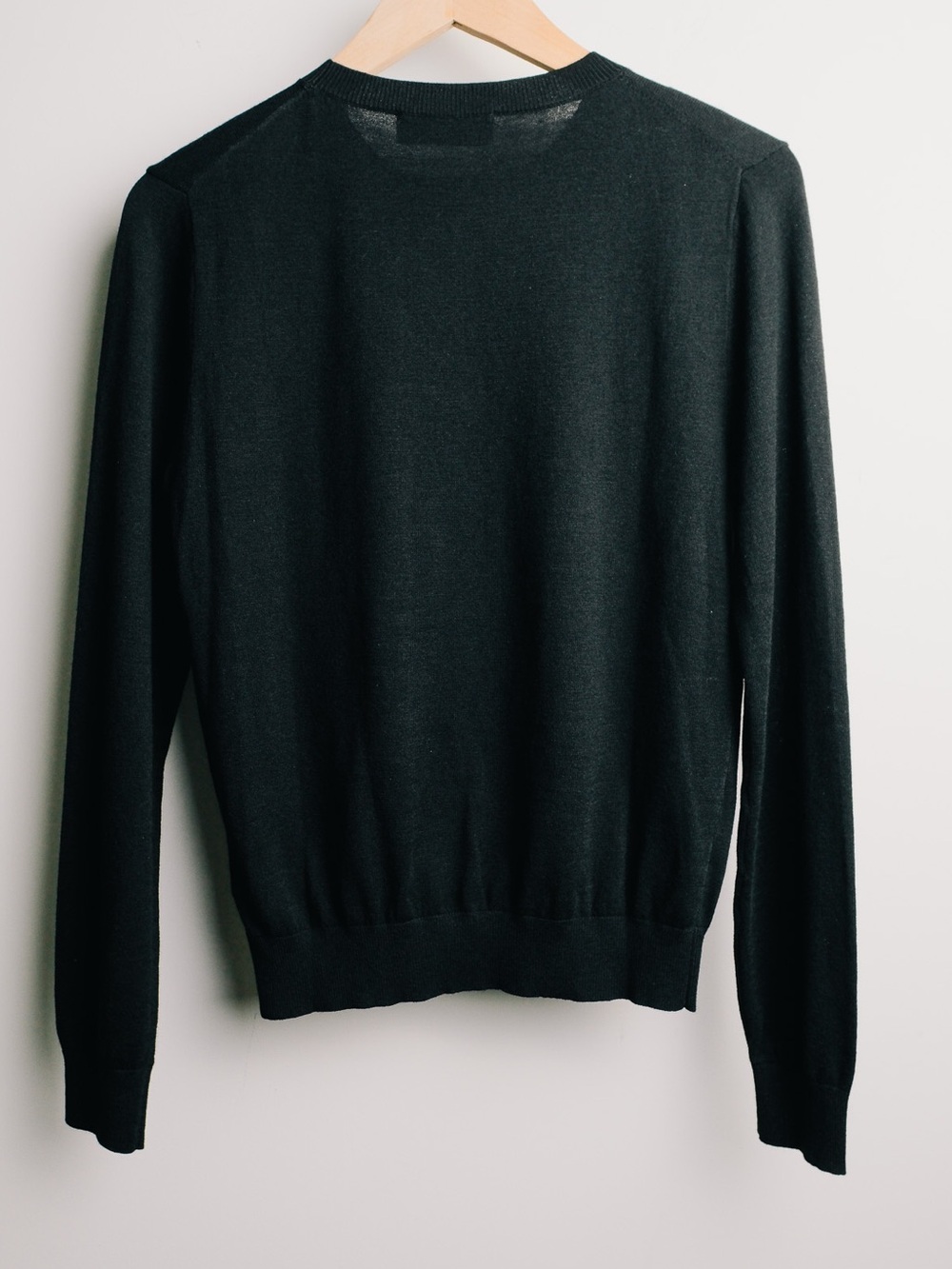 Loro Piana 100% Wool Black Crewneck Sweater Made in Italy - Picture 3 of 10